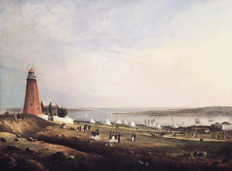 Charles Codman Entertainment of the Boston Rifle Rangers by the Portland Rifle Club in Portland Harbor Norge oil painting art
